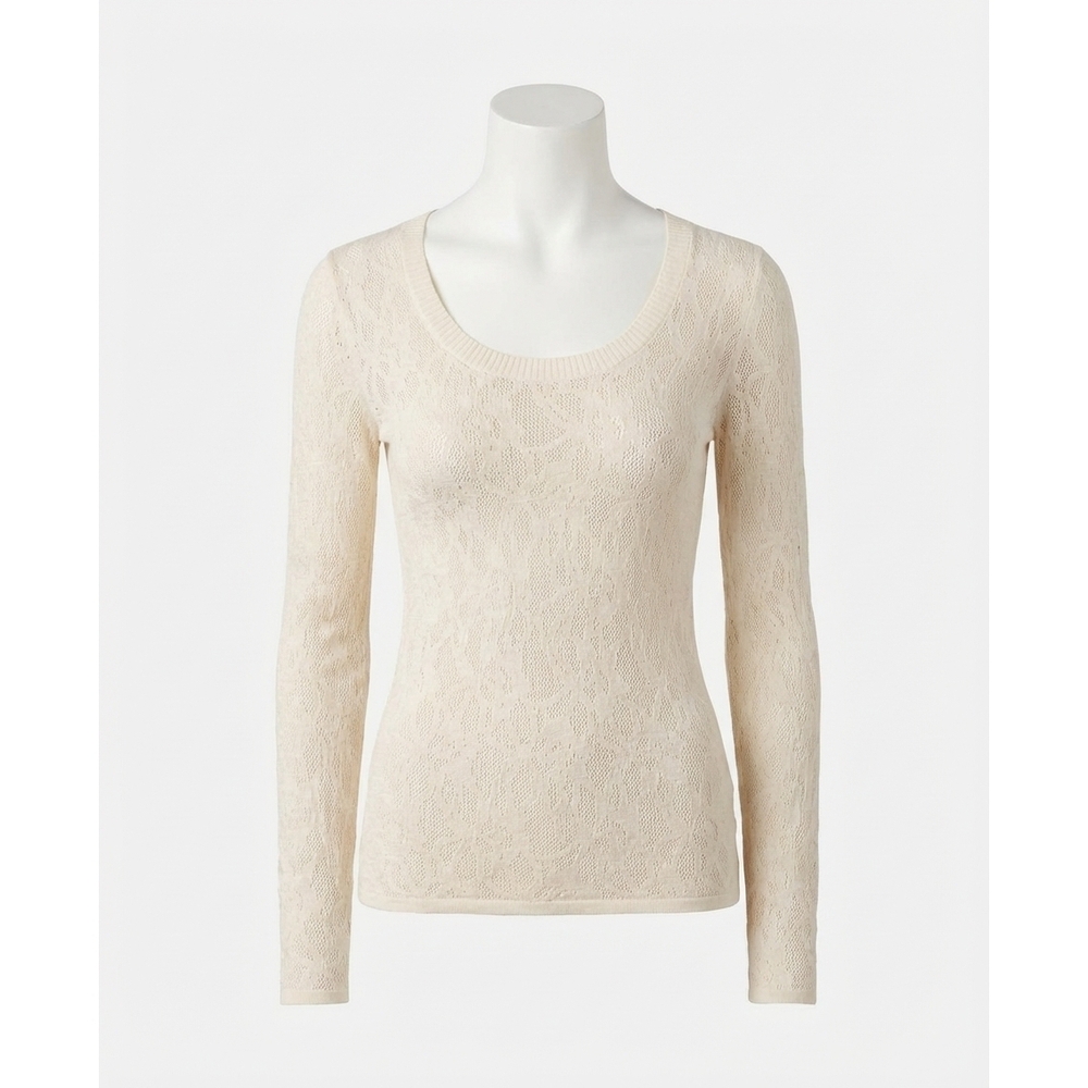 NEW Z SUPPLY tibi scoop mesh sweater in crystal